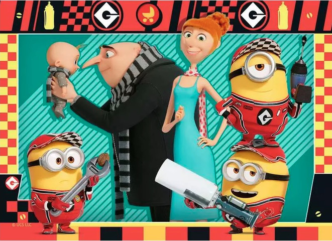 מארז 4 פאזלים 12-16-20-24 חלקים בעיצוב Despicable Me מיניונים 4