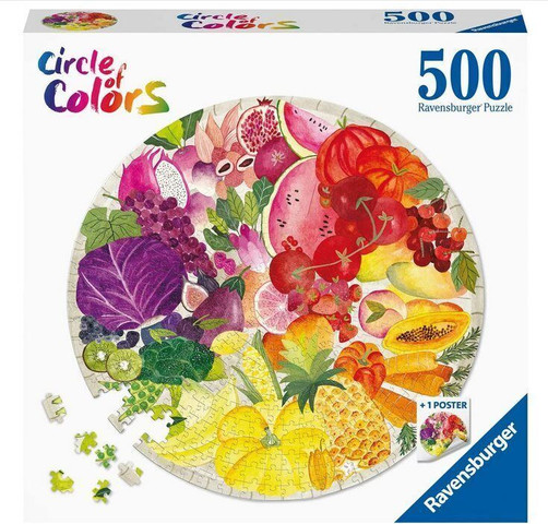 פאזל 500 חלקים - עגול - פירות וירקות - Ravensburger