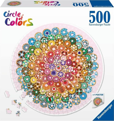 פאזל 500 חלקים - עגול - דונטס - Ravensburger