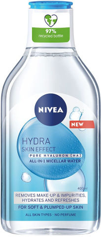 HYDRA SKIN EFFECT מים מיסלריים להסרת איפור וניקוי הפנים עם חומצה היאלורונית
