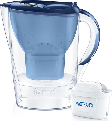 קנקן לטיהור מים כולל פילטר 2.4 ליטר Brita בריטה Marella פילטר MAXTRA כחול