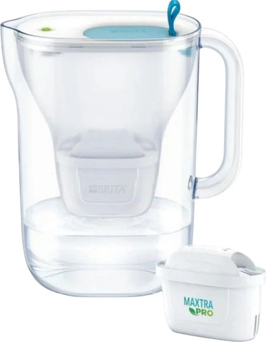 קנקן לסינון מים - 2.4 ליטר כולל פילטר תואם Brita בריטה Style לבן