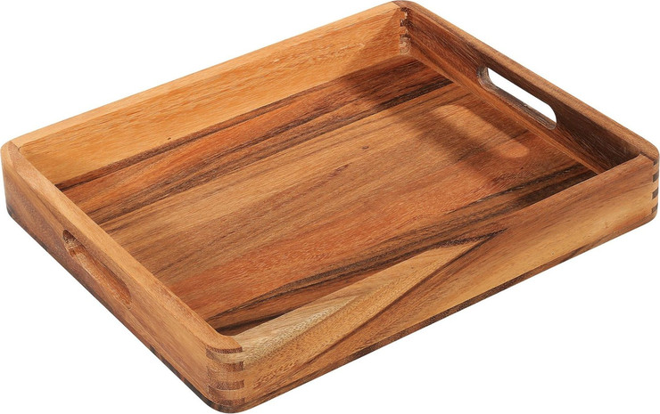 מגש ידיות M עץ שיטה tray acacia