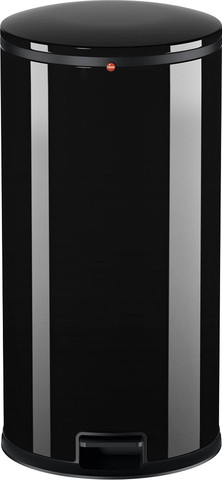 פח אשפה דוושה עגול 44 ליטר Hailo היילו Pure XL שחור