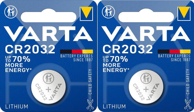 זוג סוללות VARTA CR2032 LITHIUM