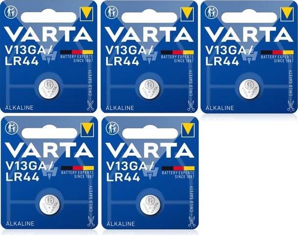 5 סוללות VARTA V13GA LR44