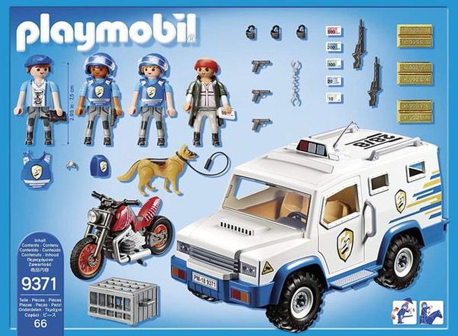 פליימוביל רכב משטרתי לעברת כספים 9371 - Playmobil