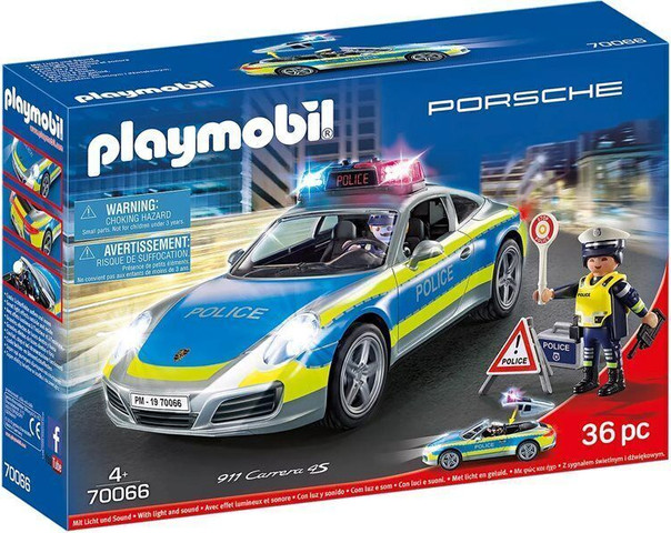 פליימוביל מכונית משטרה פורשה 911 קאררה 70066 - Playmobil