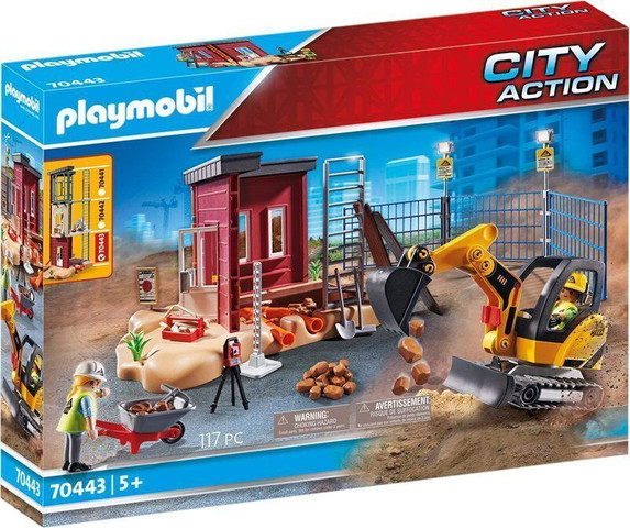 פליימוביל אתר בנייה מחפר קטן 70443 - Playmobil