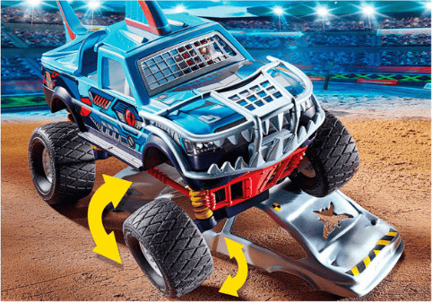 אקסטרים על גלגלים – רכב 4X4 כריש פגוש קדמי – 70550 - Playmobil