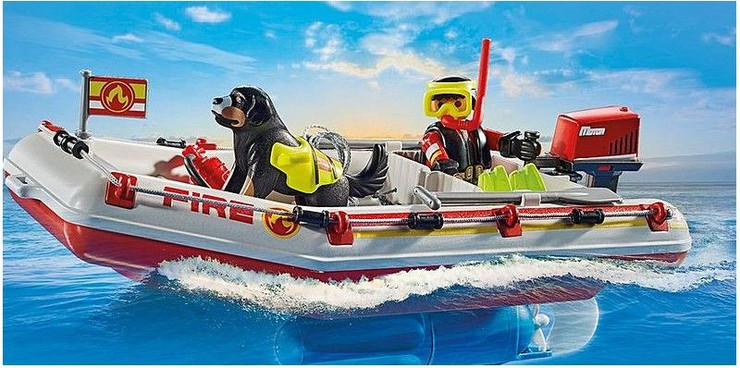 סירת כיבוי עם אופנוע ים Playmobil 71464