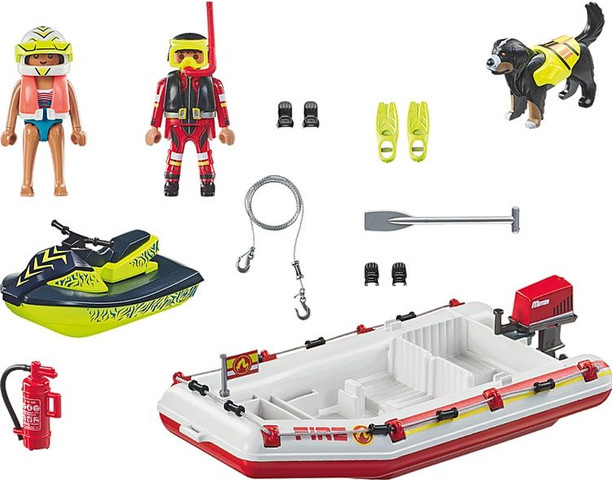 סירת כיבוי עם אופנוע ים Playmobil 71464