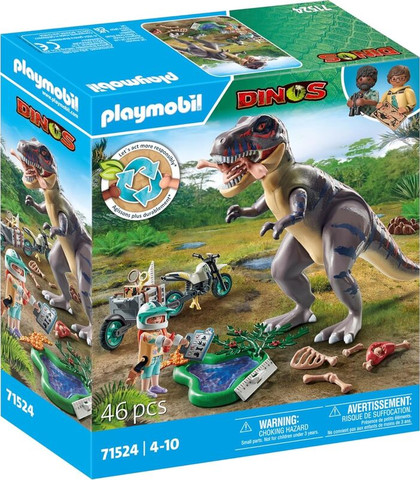 פליימוביל חוקר דינוזאורים וטי רקס 71524 - Playmobil