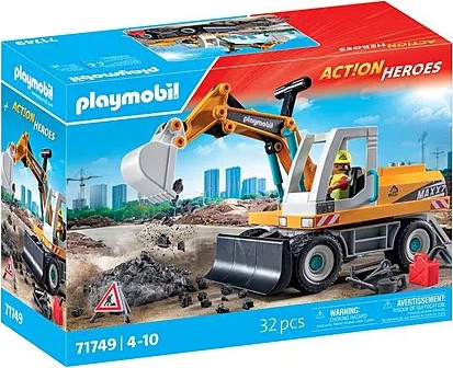 פליימוביל אתר בנייה מחפר גדול 71749 - Playmobil