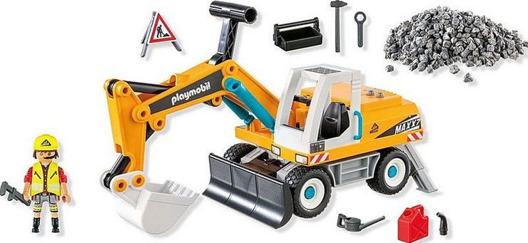פליימוביל אתר בנייה מחפר גדול 71749 - Playmobil