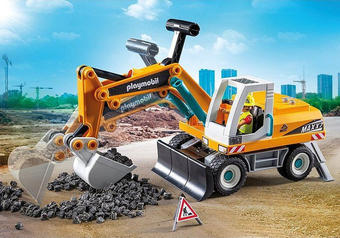 פליימוביל אתר בנייה מחפר גדול 71749 - Playmobil