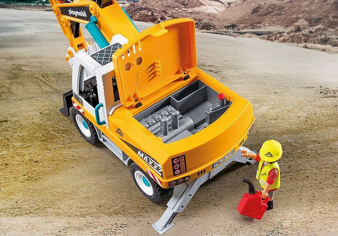 פליימוביל אתר בנייה מחפר גדול 71749 - Playmobil