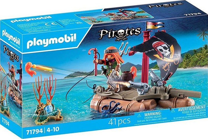 פליימוביל רפסודה פיראטית עם אוצר 71794 - Playmobil