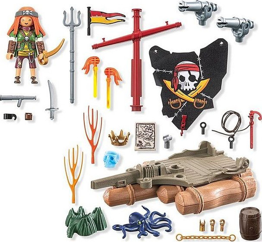 פליימוביל רפסודה פיראטית עם אוצר 71794 - Playmobil