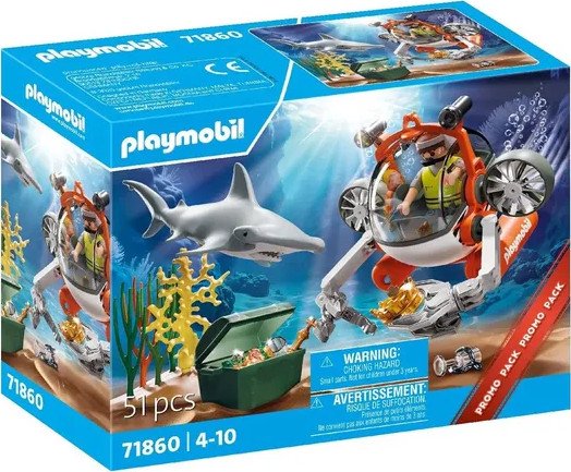 פליימוביל חיפוש אוצרות עם צוללת 71860 - Playmobil