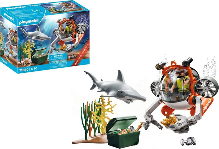פליימוביל חיפוש אוצרות עם צוללת 71860 - Playmobil