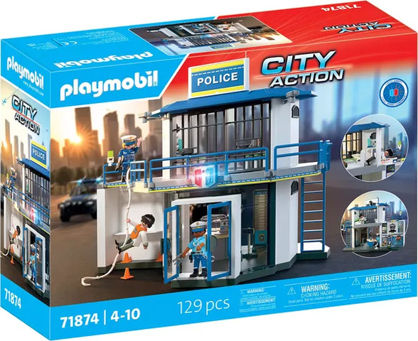 פליימוביל תחנת משטרה עם חדר חקירה 71874 - Playmobil