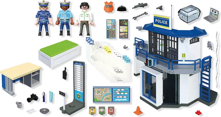 פליימוביל תחנת משטרה עם חדר חקירה 71874 - Playmobil
