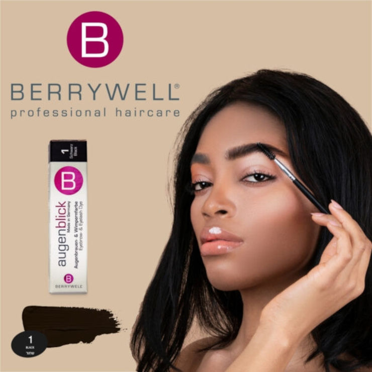 צבע לגבות BERRYWELL שחור מספר 1
