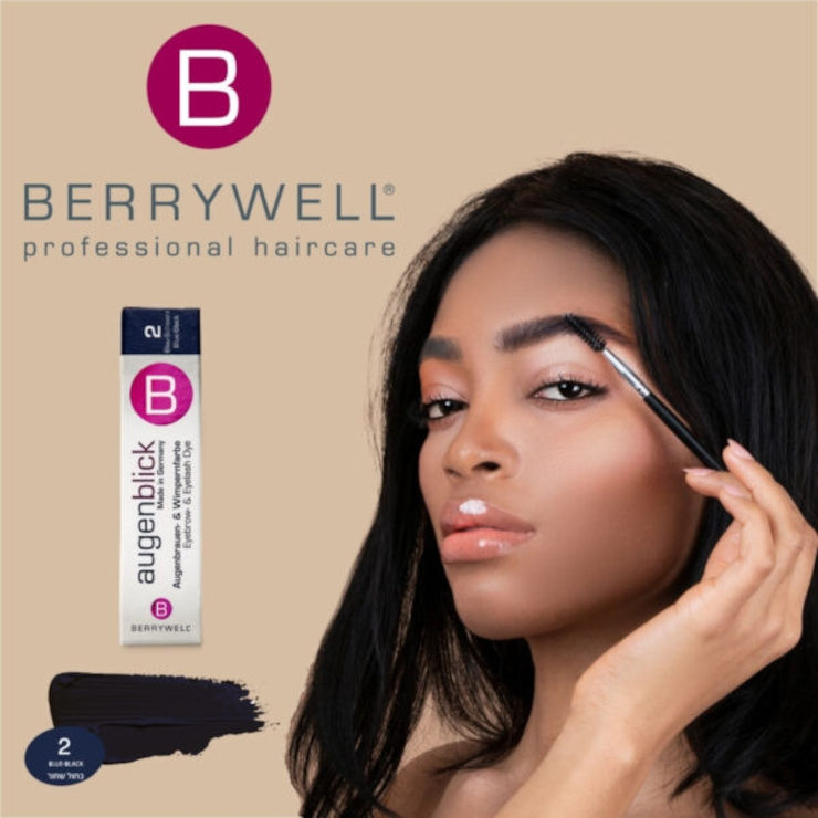 צבע לגבות BERRYWELL שחור כחול מספר 2
