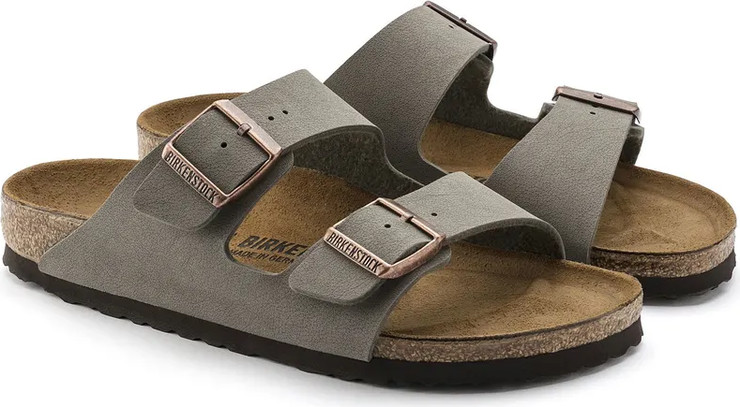Birkenstock Arizona Birko Flor Nubuck Stone 151213 כפכפים