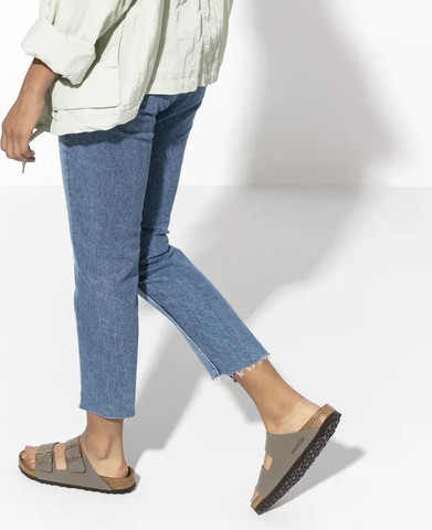 Birkenstock Arizona Birko Flor Nubuck Stone 151213 כפכפים