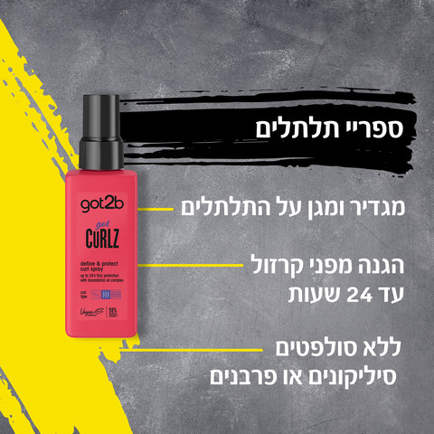 ספריי תלתלים מגדיר ומגן על התלתלים