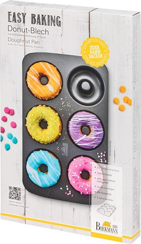 תבנית מיני דונט 6 יחידות Birkmann בירקמן EASY BAKING Doughnuts