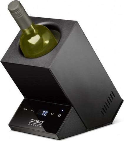 מקרר יין קומפקטי לבקבוק יין בודד Caso קאסו WineCase One INOX שחור