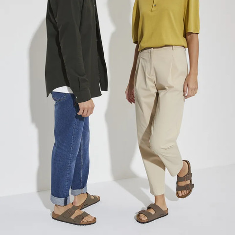 Birkenstock Arizona Birko Flor Nubuck Mocca 151183 כפכפים