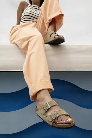 Birkenstock Arizona SFB Taupe 951303-taupe סנדלים