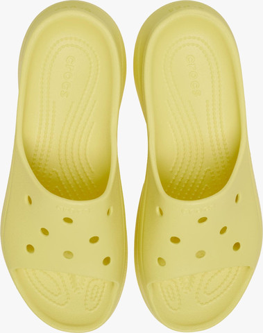 Crocs Bae Slide - כפכפי סלייד פלטפורמה קרוקס לנשים בצבע צהוב שושן