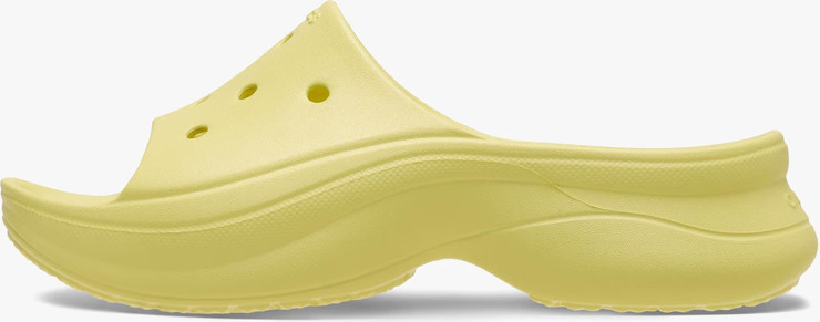 Crocs Bae Slide - כפכפי סלייד פלטפורמה קרוקס לנשים בצבע צהוב שושן