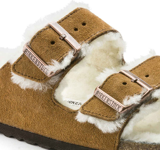 Birkenstock אריזונה פרווה סטון 1001135 כפכפים
