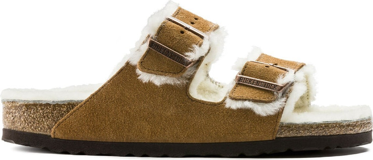 Birkenstock אריזונה פרווה סטון 1001135 כפכפים