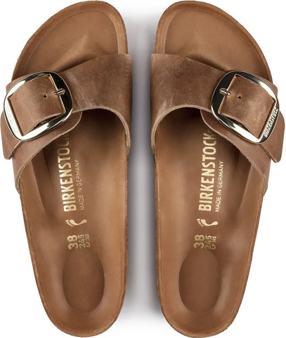 Birkenstock Madrid Big Buckel Leather Cognac 1006525 סנדלים