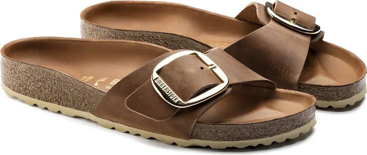 Birkenstock Madrid Big Buckel Leather Cognac 1006525 סנדלים