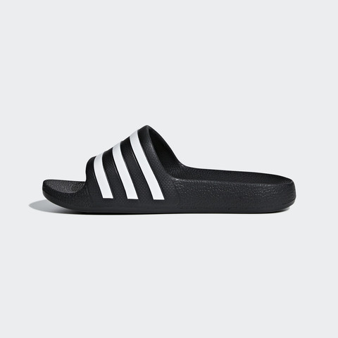 אדידס כפכף נוער פסים לבנים רחבים בצבע שחור (ADILETTE AQUA K)