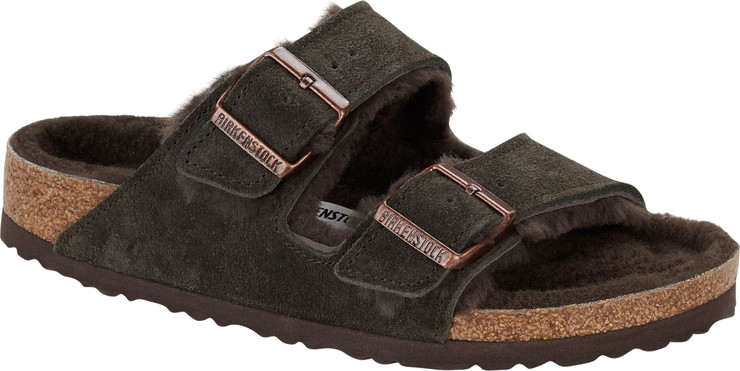 Birkenstock אריזונה פרווה מוקה 1020528 כפכפים
