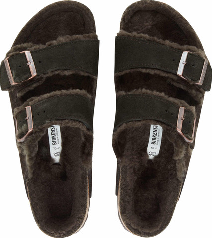 Birkenstock אריזונה פרווה מוקה 1020528 כפכפים