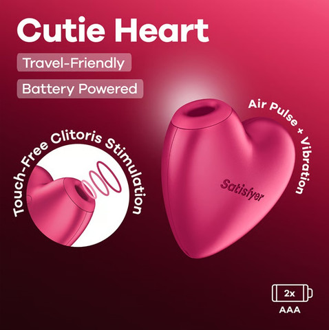 ויברטור רוטט ויונק על סוללות  Cutie Heart