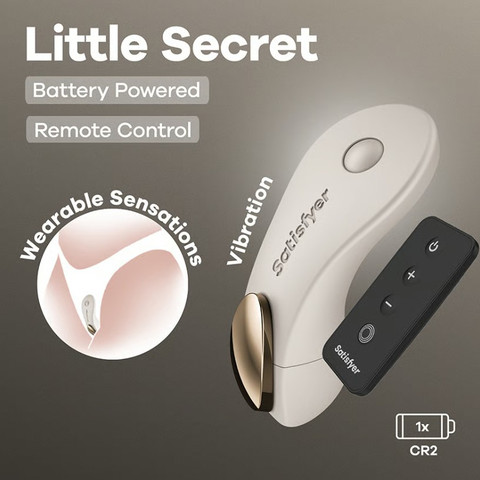 רטט חיצוני מתלבש עם שלט עם סוללות Little Secret