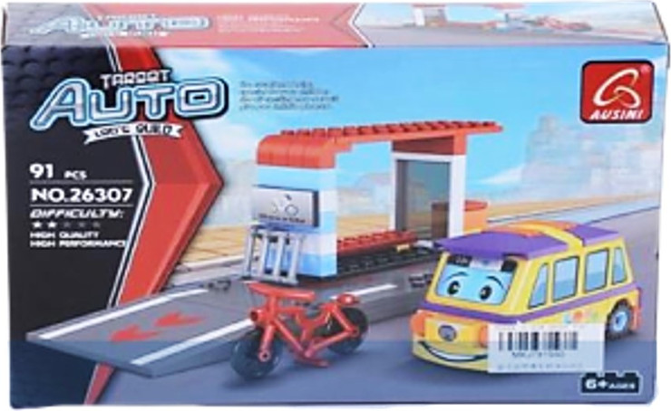 ליגאו תחנת דלק אוטובוס+אופנוע 91 חלקים 19X13 ס''מ