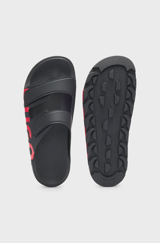 כפכפי הוגו Logo Sandals With Double Touch-Closure Straps גברים - הוגו - Black