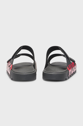כפכפי הוגו Logo Sandals With Double Touch-Closure Straps גברים - הוגו - Black